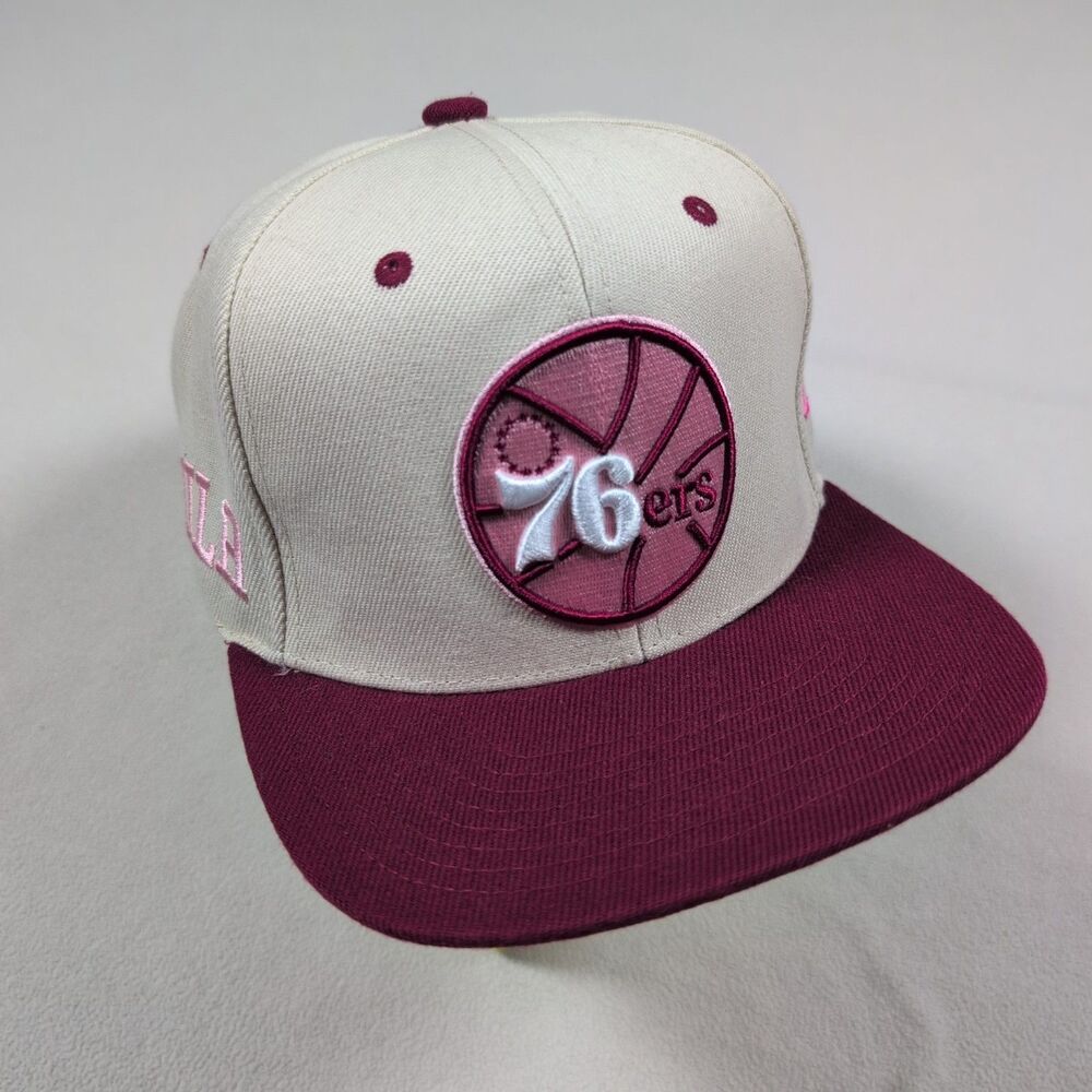 Mitchell & Ness Philadelphia 76ers Pink Berry Snapback Loverboy Hat Phila NBA